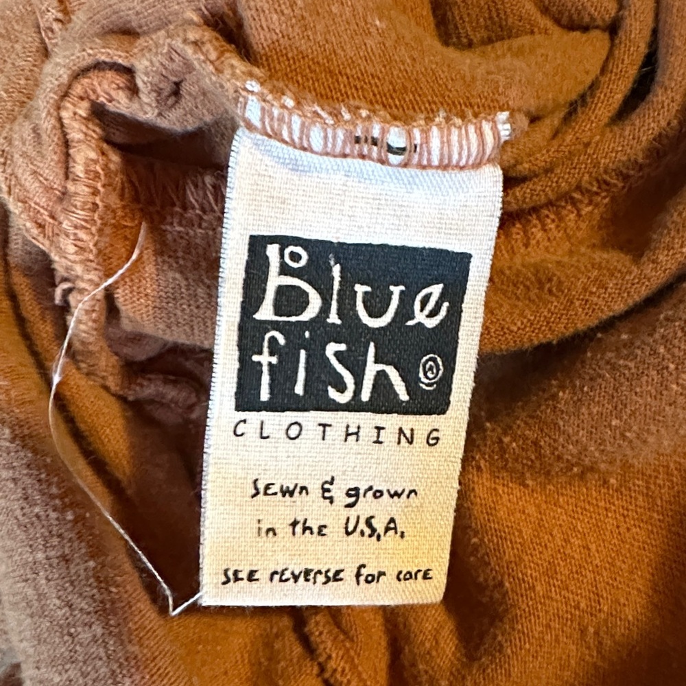 Blue Fish Brown and Black Artistic Patch Shirt or Dress - Picture 7 of 10